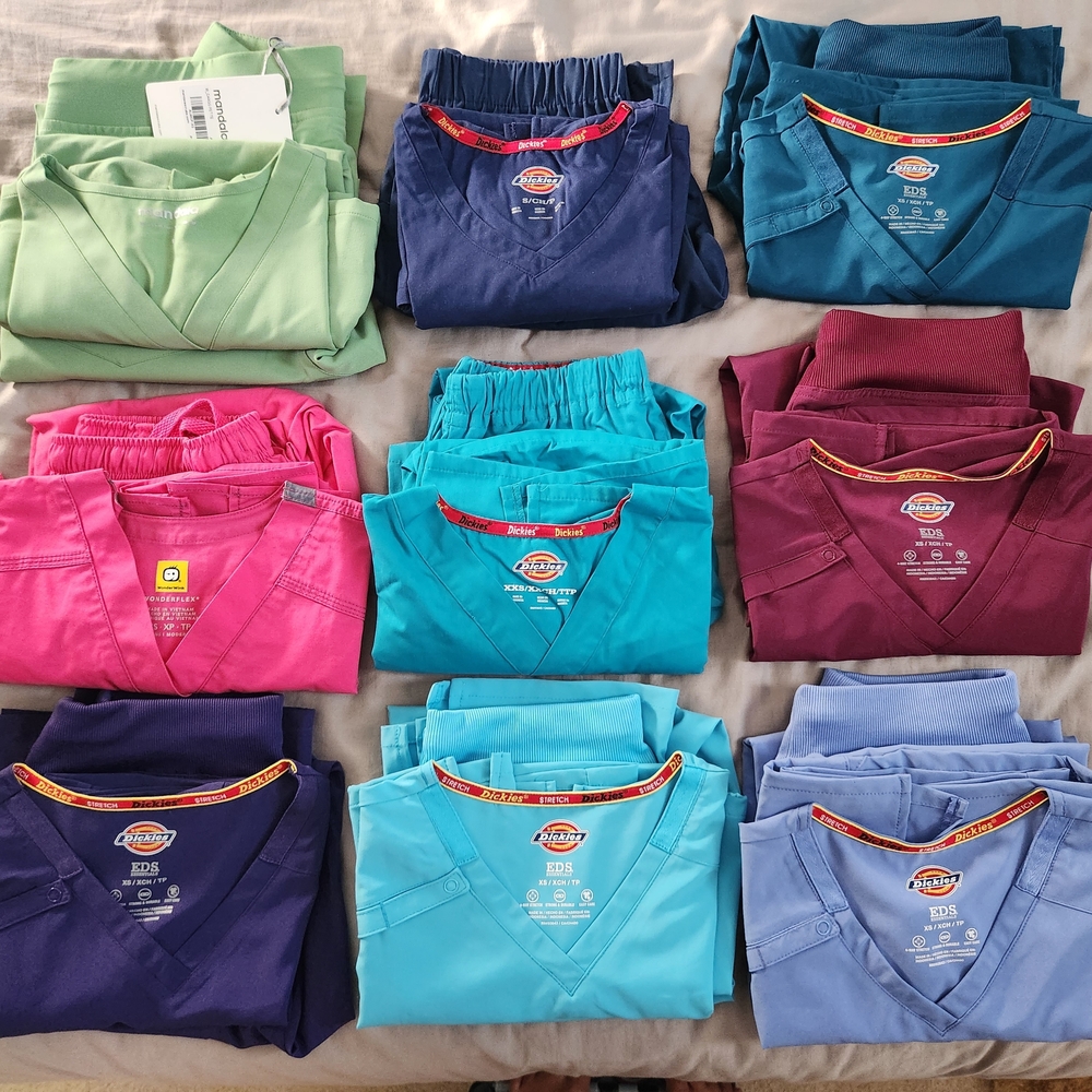Colorful Scrub Tops and Pants Collection